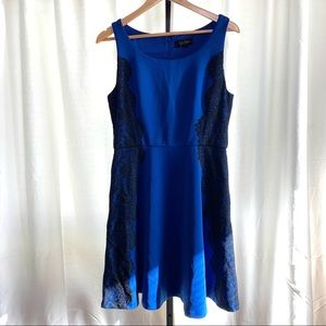 Jessica Simpson Black & Blue Sleeveless Cocktail Dress sz 10